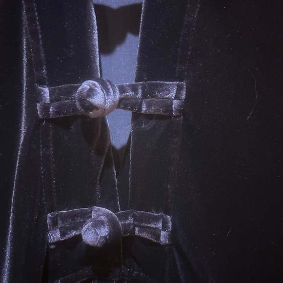 Coldwater Creek Dress Womens XL Dark Purple Velvet Maxi‎ Whimsigoth Goth Witchy - Picture 3 of 9